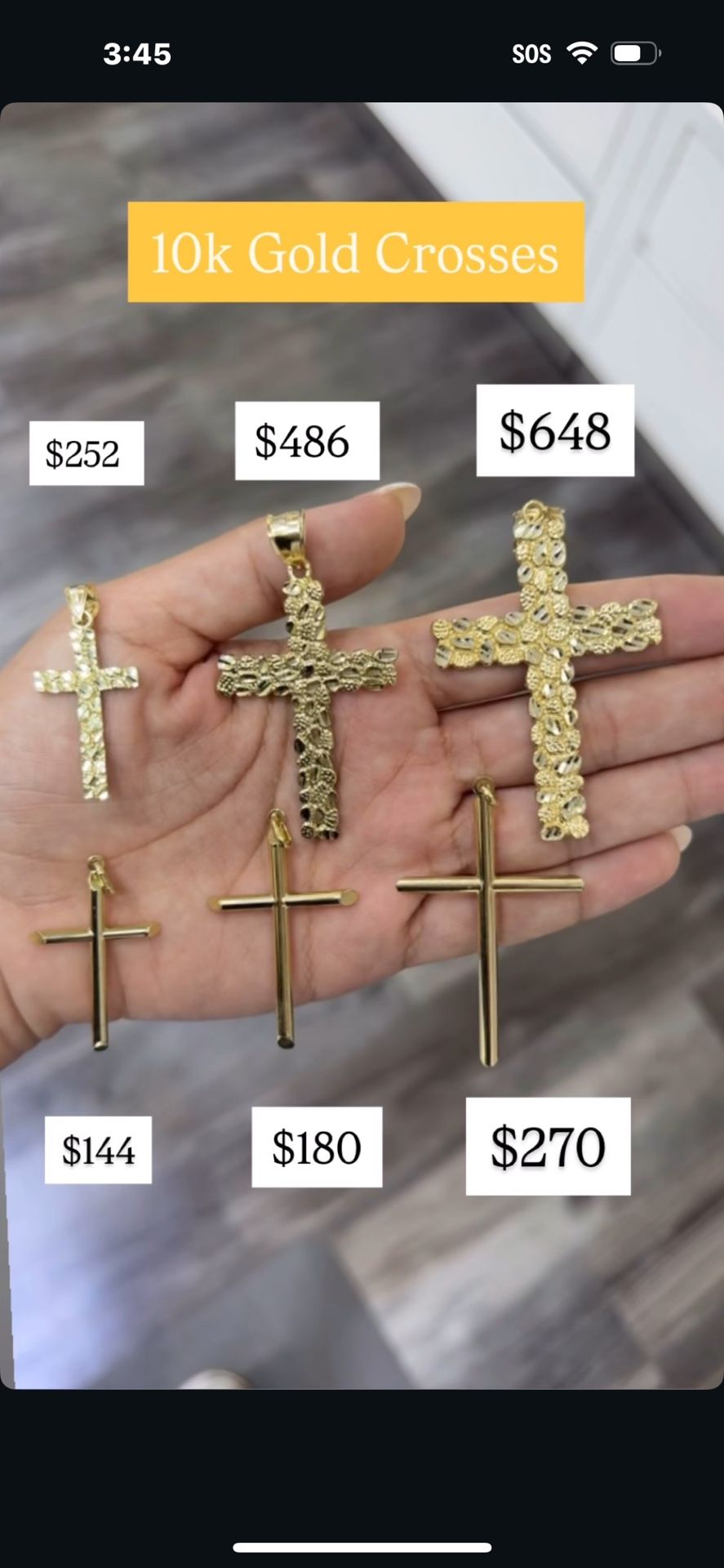 10K GOLD CROSS PENDANTS