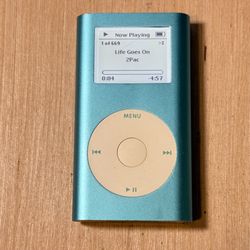 iPod Mini 1st Gen Model:A1051 4GB Blue Tested Good w/669-Char Song Read Info Blw  
