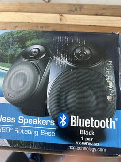 Black Bluetooth Wireless Indoor/Outdoor Speakers – New in Box