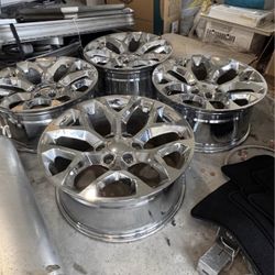 I am selling Chevy snowflake 20 inch wheels excellent condition pretty much new