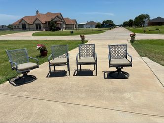 Outdoor set Of 5 Chairs…CAST ALUMINIU…