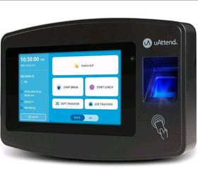 Open Box uAttend JR1000 Biometric Fingerprint RFID Pin Time Clock Attendance for Small Businesses **Damaged Box**