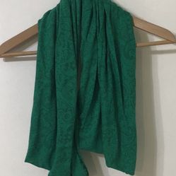 Elegant Green Scarf double skirts. one Size
