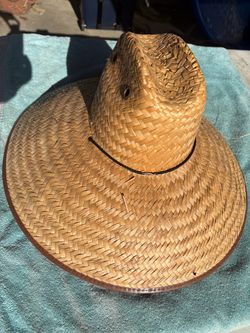 Plain straw hat Super Size head