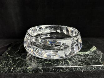 Orrefors Oval Footed Cut Crystal Centerpiece Bowl