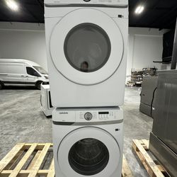 Samsung WF45T6000AW & DVE45T6000W Stackable Washer + Dryer Set – Smart Laundry Pair