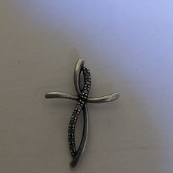 Sterling Silver Diamond Cross