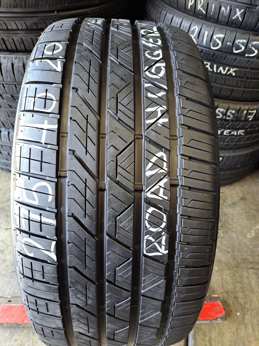 275/40ZR20 SINGLE TIRE 99% THREAD LIFE ROAD HUGGER $80