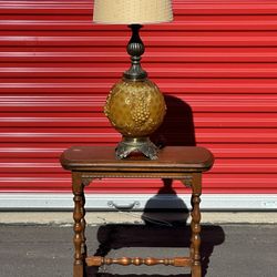 Side Table And Lamp