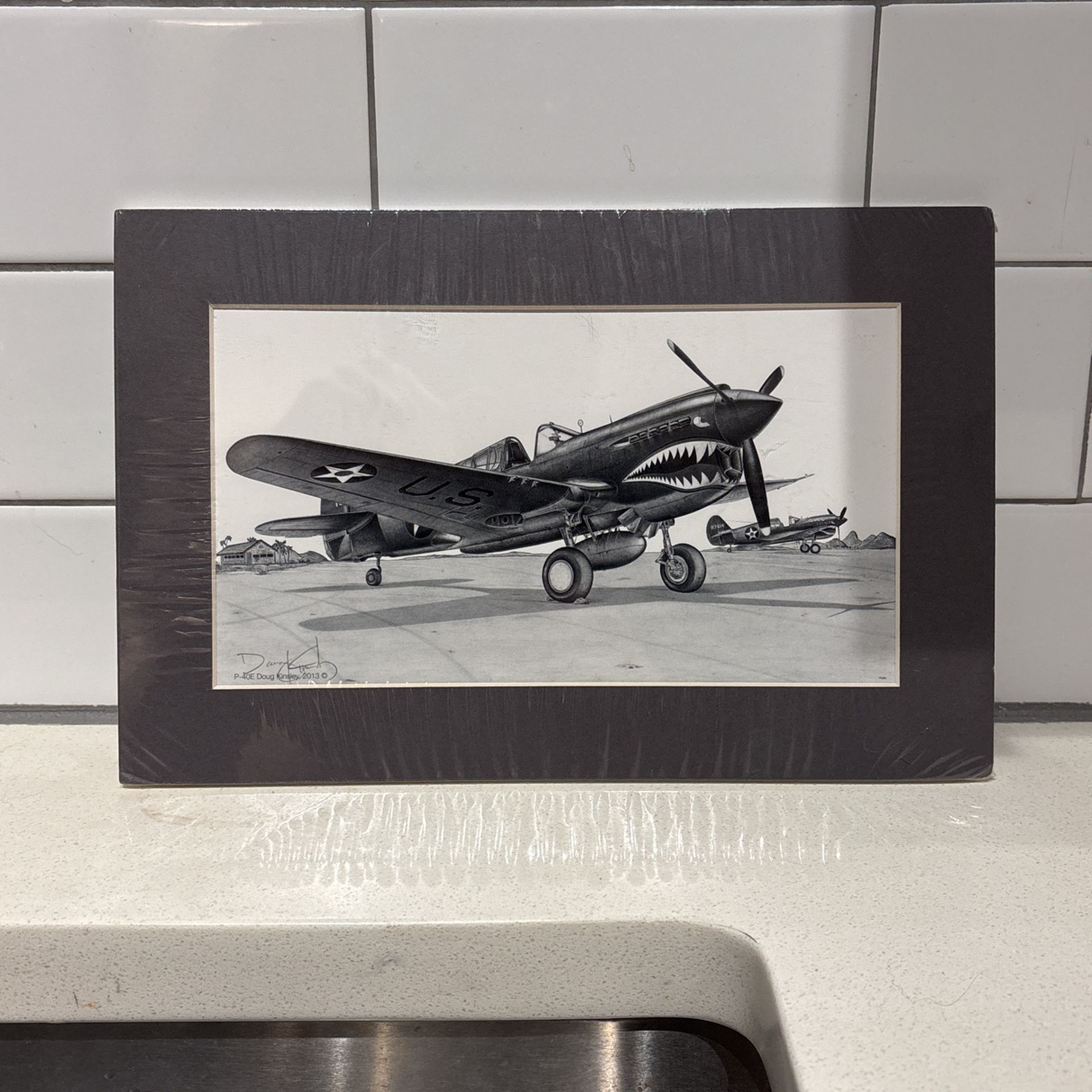 Pearl Harbor P-40E Warhawk Plane Drawing