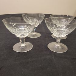 Franconia Regent 8 oz Blown Glass Champagne Sherbet  Set of 4