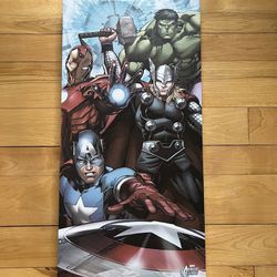 Marvel Avengers Canvas Frame Art Work EUC