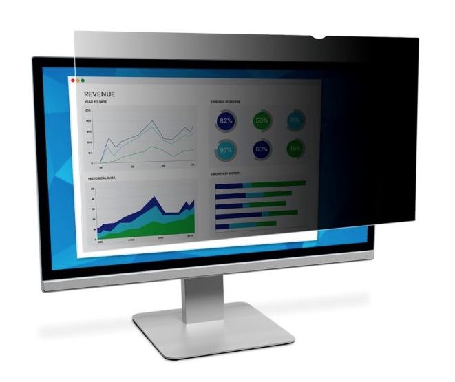 3M Privacy Filter Screen for Monitors, 21.5" Widescreen (16:9), Reduces Blue Light, PF215W9B