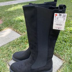 Zara New Black Boots