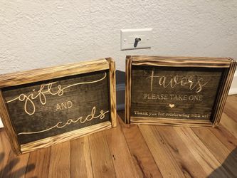 Wood Wedding Signs - Handmade Thumbnail