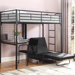 COOL MODERN BRAND NEW BUNK BED WITH WORKSTATION AND FUTON SAME DAY DELIVERY 