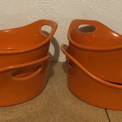  New Rachael Ray 1.5 Quart Round Casserole Dish In Orange. $40.00 or $15.00 each