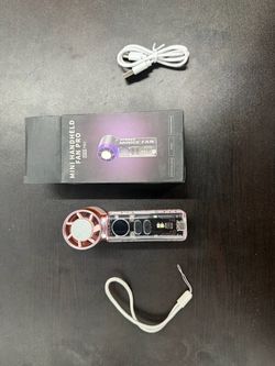 PRO MINICE Mini Rechargeable USB-C Fan - Purple/Black