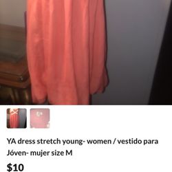 YA dress stretch young- women / vestido para Jóven- mujer size M