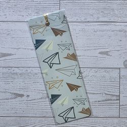 Paper Airplane Pattern Metal Bookmark – Local Pick Up