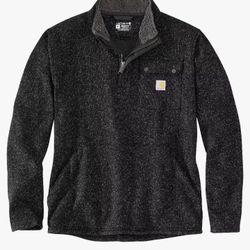 Men's XL CARHARTT Relaxed Fit Quarter-Zip Pocket Fleece Sweater
