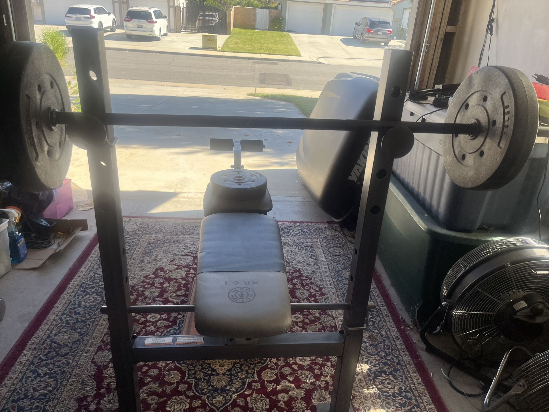 Work Out Bench With Weights