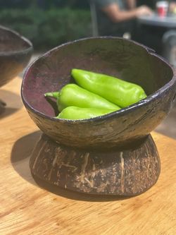 2 Piece Polished Bowl With Circle Coconut Base