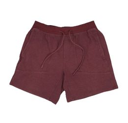Lululemon At Ease Textured Shorts Mens Large L Burgundy 7" Inseam Gym Running