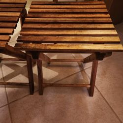 MINI WOODEN FOLDING TABLES / PLANT STANDS 3 AVAILABLE 