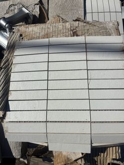 Light Gray Stone Mosaic Tile Sheet