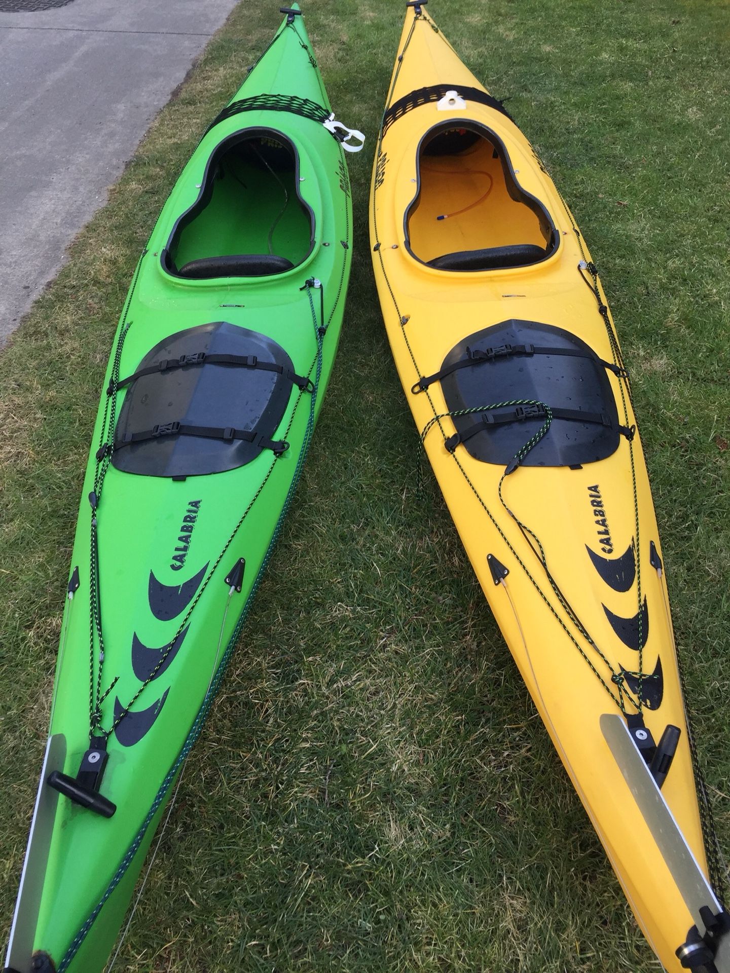 2 used Prijon Calabria SeaKayaks with cock pit covers for Sale in ...