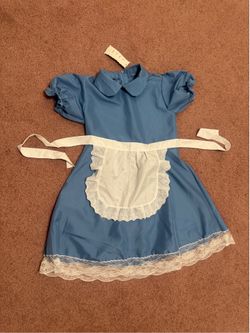 New 6 to 8 years girls youth kids dress costume apron colonial prarie Alice renaissance