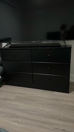 6 Drawer Dresser Black