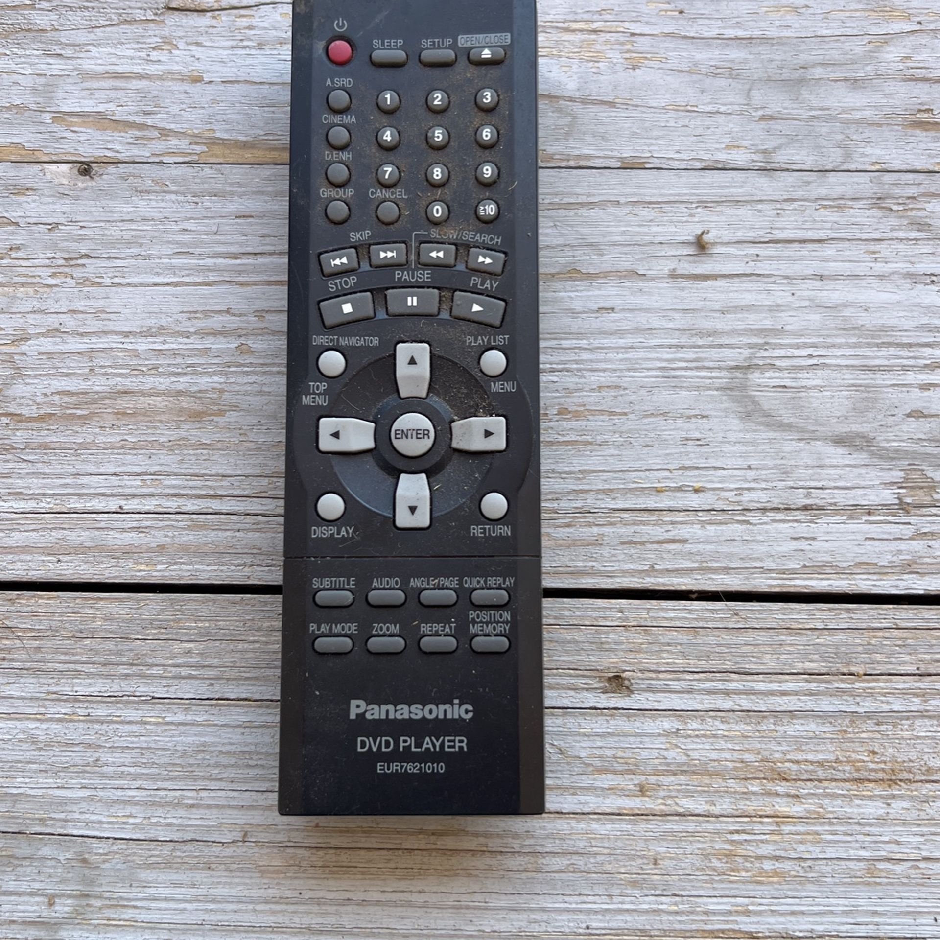Panasonic DVD Player remote EUR(contact info removed)