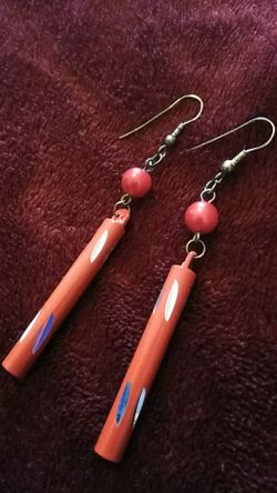 Vintage Candy Crystal Beveled Stripe Earrings