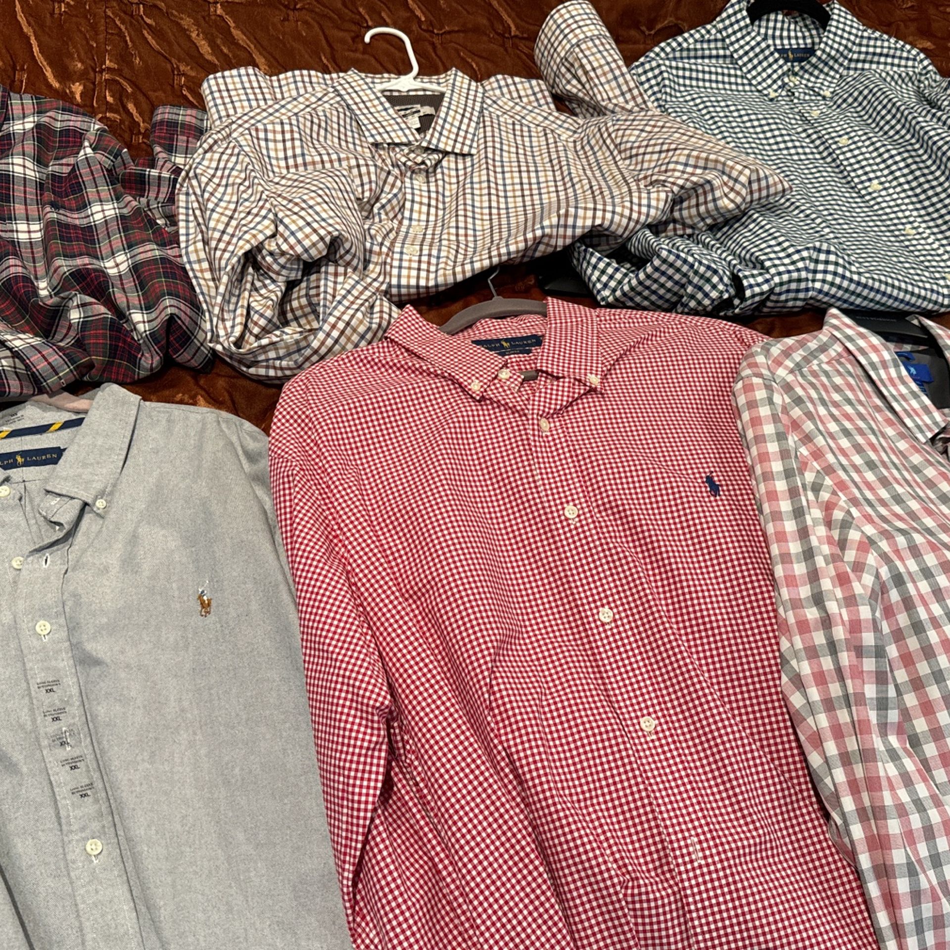 10 Button Down Polo Shirts. $50