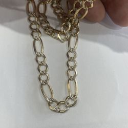 14k Gold Diamond Cut Chain
