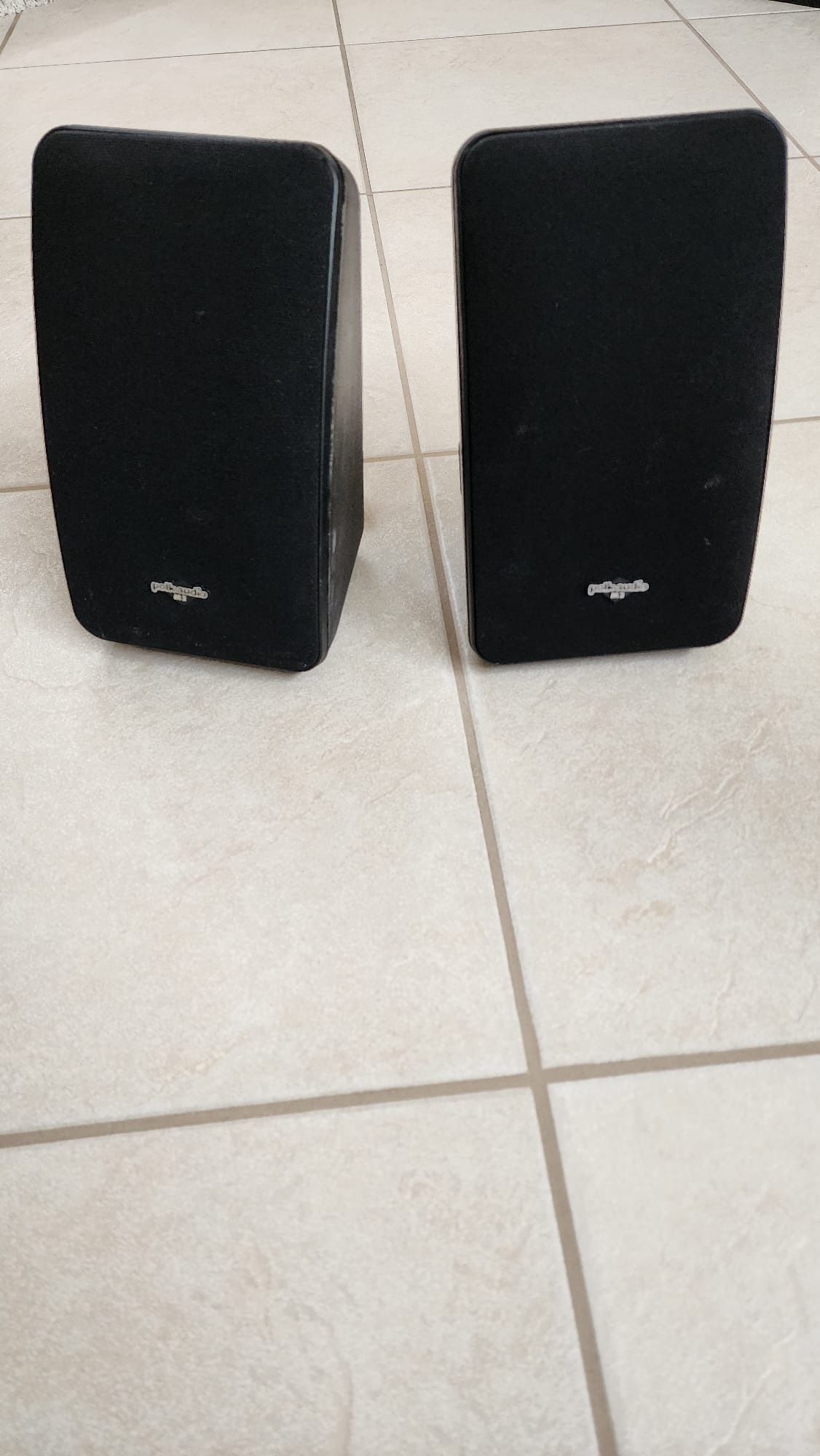Polk Speakers - Two Audio M2 Speakers w/ Mounting Brackets Black