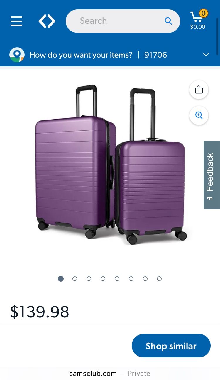Member's Mark 2-Piece Hardside Luggage Set