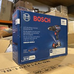 NEW! BOSCH 1/2″ Brushless Hammer Drill/Driver Kit (GSB18V-490B12)
