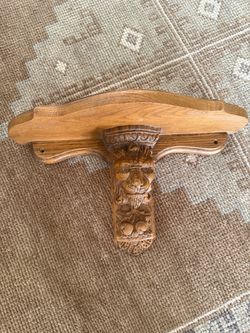 Antique Lion Face Shelf