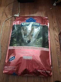 Blue Buffalo Wilderness High-Protein Natural Dry Food Salmon Recipe for Puppies, 24 lbs