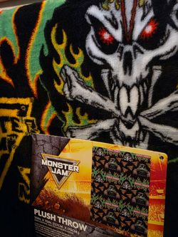 Monster Jam Grave Digger Plush Throw Blanket