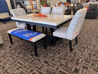 6 PIECE DINING TABLE SET - WE DELIVER 