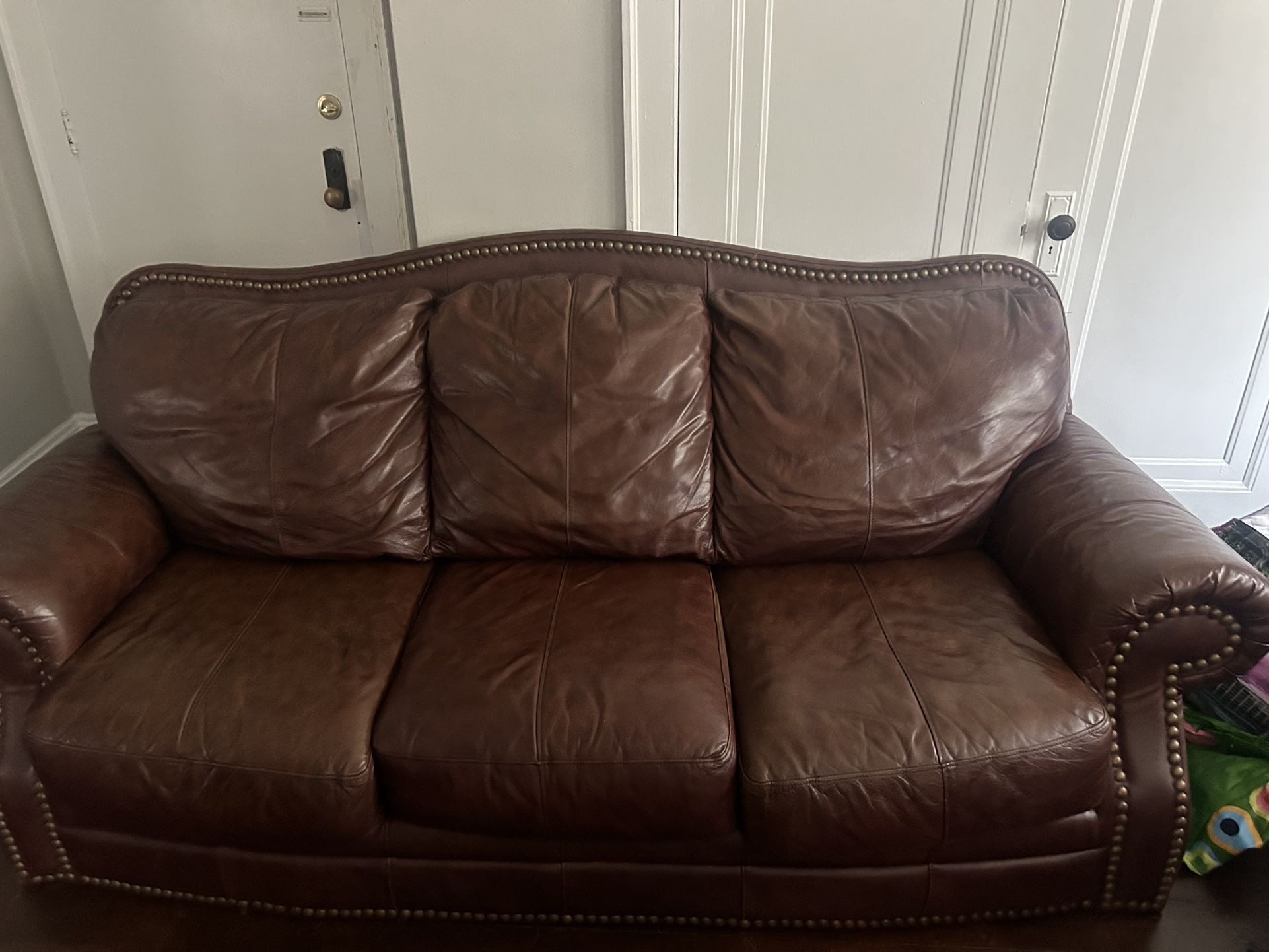 Brown Leather Couch