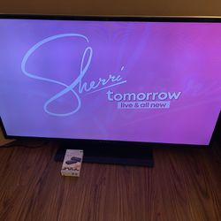 Element 60” (NOT SMART BUT A NEW ROKU BOX IS INCLUDED) 2 Remotes Control. $150 Firm On Price