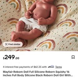 From the Tik Tok Shop,16 Inch Silicone Doll With Drink&Wet