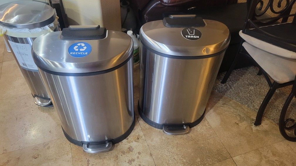 Trash And Recycling Bins