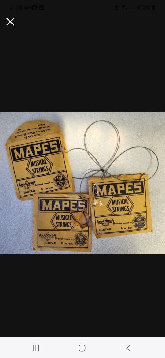 Vintage Mapes Guitar Strings
