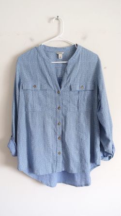 L.L. Bean Blue Long Sleeve Shirt - Size Large